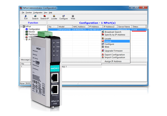 How to set up NPort? The example of NPort IA5150 set up