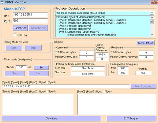 Modbus TCP client