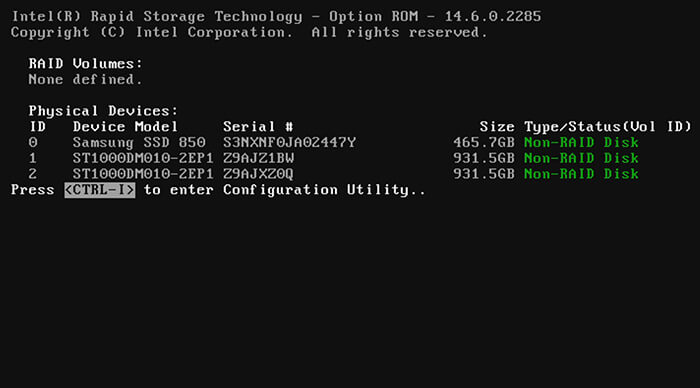 Array configuration utility создание raid