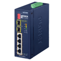 New DIN-Rail Mounted Unmanaged Switche IFGS-624PTF by Planet