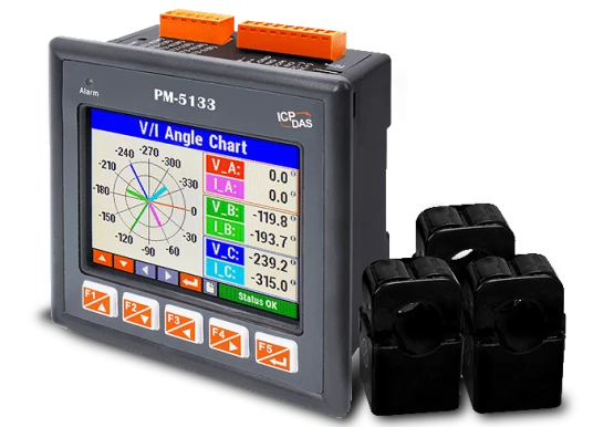 PM-5133 Series: Three-Phase Energy Meter with a 3.5" Touchscreen LCD Display and Modbus RTU Interface